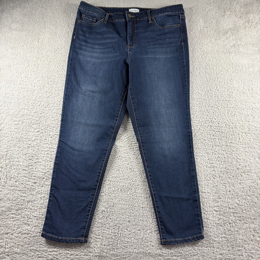 Jessica Simpson High Rise Skinny  Ankle Jeans Womens 14 Dark Wash Stretch